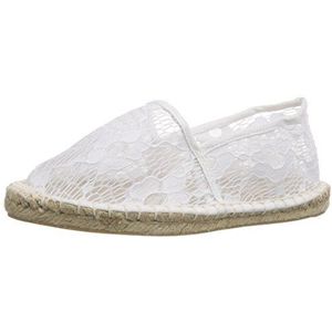 Pieces Haisha Espadrillos Lace White Espadrille dames, Wit Weiß Helder Wit, 38 EU