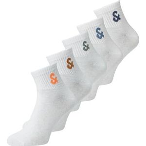 JACMIKE Short TENNIS SOCKS 5 PAK, wit/verpakking: wit - wit - wit - wit, One Size