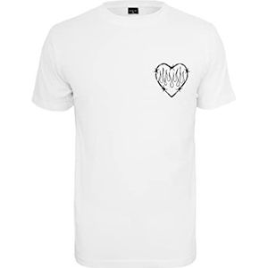 Mister Tee Heren Burning Hearts Tee White L T-shirt, L