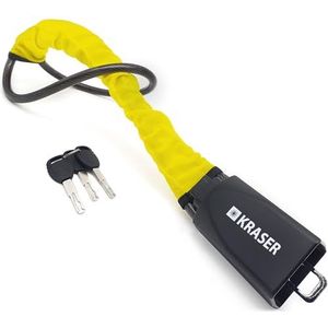 KRASER KR882Y Anti-diefstal Auto, Stuurwiel Klauw Stacaravan Beveiliging Stuurslot Startonderbreker, Slot Veiligheidsgordel Kabel, Anti Diefstal SUV, Bestelwagen, Caravan
