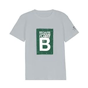 ECOALF, Becaralf T-shirt voor kinderen, katoen, gerecyclede stof, katoenen T-shirt, korte mouwen, basic T-shirt, Grijze mix, 14 Jaren