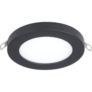 EGLO LED inbouwspot Fueva Flex, ronde inbouw lamp, spot van zwart aluminium en kunststoff, plafondlamp neutraal wit, plafond spotje Ø 11,7 cm
