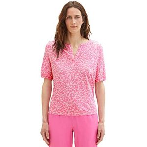 TOM TAILOR Dames 1036770 T-shirt, 31745-Pink Geo Design, S, 31745 - Pink Geo Design, S