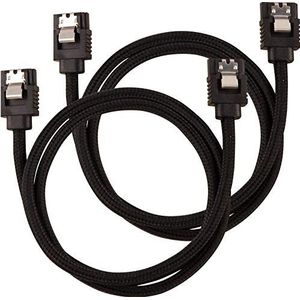 Corsair Hoogwaardige SATA-kabel met mantel 60 cm (zwarte kleur)