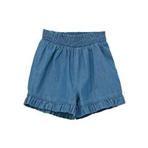 s.Oliver Junior Girl's Jeans Short met ruches, blauw, 110, blauw, 110 cm