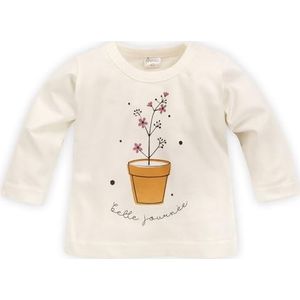 Pinokio Baby Blouse Long Sleeve Tres Bijen, 100% katoen, ecru bloem, meisjes maat 62-104 (68), ecru, 68 cm
