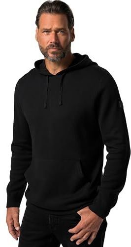 JP1880 - Hoodie - Zwart - Knitwear - Capuchon met Trekkoord
