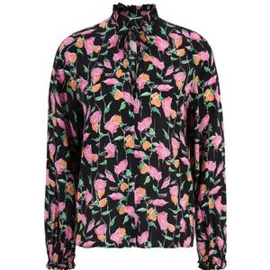 Tamaris Anniston blouse voor dames, Zwarte schoonheid Multicolor Bloem Aop, 60