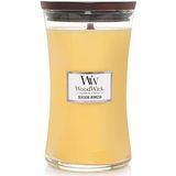 WoodWick Large Hourglass-geurkaars met knapperende lont | Seaside Mimosa | Tot wel 130 uur brandtijd