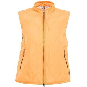 camel active Korte gewatteerde bodywarmer voor dames van gerecycled polyester, oranje, 34