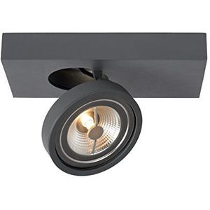 Lucide NENAD AR111 - Plafondspot - LED Dimb. - G53 (AR111) - 1x10W 2700K - Grijs