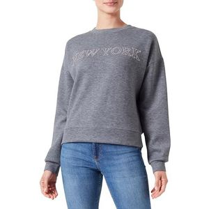 Vireflect L/S City Sweat/Lc/Dfs, Medium Grey Melange/Print: New York, L