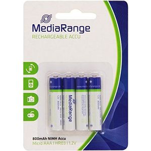 MediaRange ACCU Micro Batterijen (4) 1, 2V MRBAT120 HR03 Oplaadbaar AAA