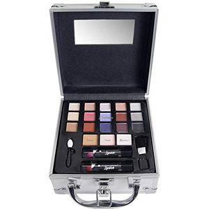 The Color Workshop - Reizen in Kleur Make-up Koffer - Fashion Train Koffer Met Complete Professionele Kit voor Ogen, Gezicht & Lippen - Cadeau Set voor Meisjes, Tieners & Vrouwen - Beauty Case