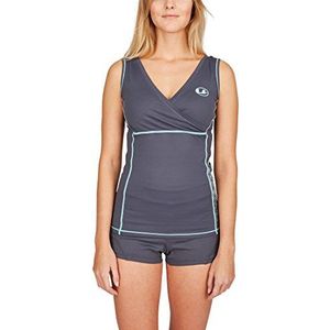 Ultrasport Advanced fitnessshirt voor dames, sportshirt, shirts voor sport en vrije tijd, zeer elastisch, huidvriendelijk weefsel, ademend en sneldrogend, met contrasterende platte naden