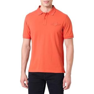 GANT Reg Tonal Shield Ss Poloshirt voor heren, Deep Oranje, S