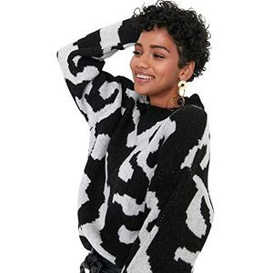 Trendyol Trui - Grijs - Regular, Zwart, S