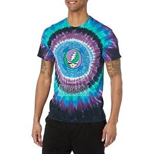 Liquid Blue unisex adult Grateful Dead Steal Your Face Calendar Tie Dye T-shirt T Shirt, Tie Dye, Large US