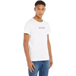 Tommy Hilfiger RWB Hilfiger TEE S/S T-shirts voor heren, wit, XS, Kleur: wit, XS