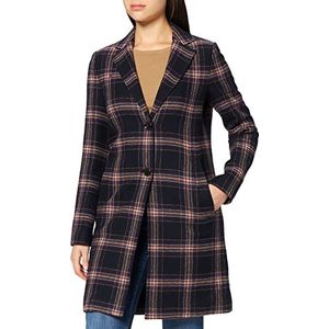 Marc O'Polo Dames Coat met revers, checked, single-b