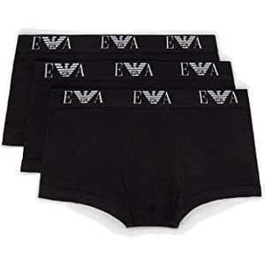 Emporio Armani Trunk Essential Boxershorts voor heren, 3 stuks (3 stuks), 21320 Nero/Nero, XXL