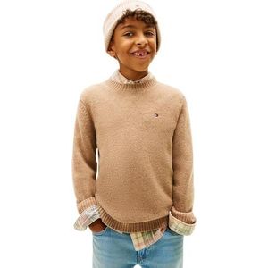 Tommy Hilfiger CN Trui voor jongens KB0KB10348 Overige Truien, Khaki (Safari Canvas Heather), 3 jaar, Kaki (Safari Canvas Heather), 3 jaar