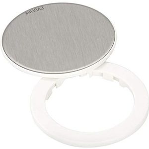 EVOline 159909280800 One afdekring met draaideksel wit/roestvrij staal