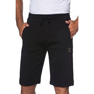 JP 1880 Heren grote maten Menswear L-8XL tot 8XL, bermuda-shorts, korte joggingbroek met elastische band, sweatpants met 2 zakken 702636, zwart (10), XL