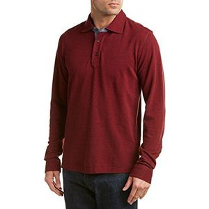 Brooks Brothers KNT LS PATINA POLO Cabernet HTHR T-shirt heren - - S