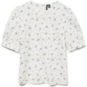 Vero Moda - Vmtrine Ss Top - Wit - Katoen - Noos