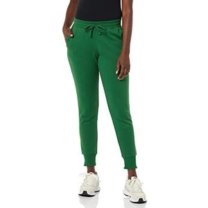 Amazon Essentials Fleece joggingbroek voor dames (verkrijgbaar in grote maten), donkergroen, XS