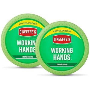 O'Keeffe's Working Hands 193 g potjes, 2 stuks, handcrème voor extreem droge, gebarsten handen, verhoogt onmiddellijk het vochtgehalte, vormt een beschermlaag en voorkomt vochtverlies