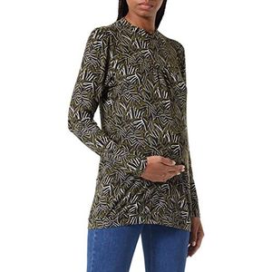 Noppies Dames Tee Rayne Long Sleeve Allover Print T-shirt, Dark Olive - P981, 38