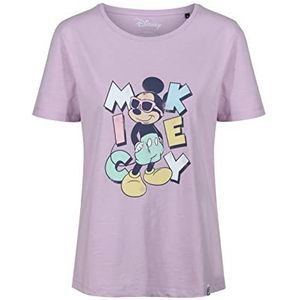 Disney Mickey Cool Pastel T-Shirt - Paars, Maat: XL - Officieel gelicenseerde vintage stijl, gedrukt in het Verenigd Koninkrijk, ethisch afkomstig, Paars, XL