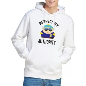 South Park Respect Hoodie Sweatshirt met capuchon, Wit, XL