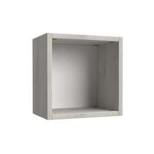 Mama Store Hangkast, kubusrek met opbergruimte, van technisch hout, eiken, wit, klein