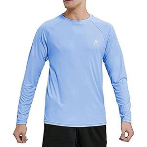 MeetHoo Rash Guard Shirt voor heren, Hemelsblauw, L