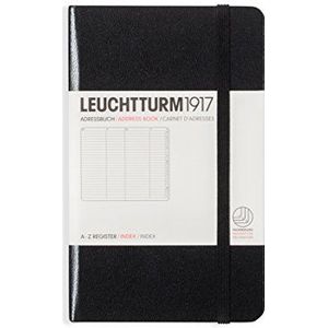 LEUCHTTURM1917 316927 Pocket adresboek (A6), hardcover, zwart