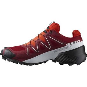SALOMON SPEEDCROSS GORE-TEX - Hardloopschoenen - Red Dahlia / Wit / Zwart