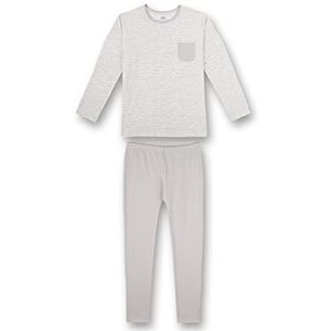 Sanetta Meisjespyjama, lang, grijs, pyjam, lichtgrijs, 128 cm