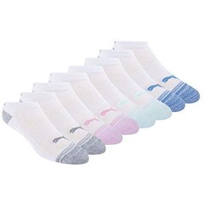 Puma Women's 8 Pack Low Cut Socks, White 9-11