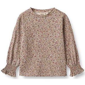 Wheat T-shirt voor meisjes, 0098 Grey Rose Flowers, 110 cm