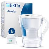 BRITA waterfilterkan Marella Cool wit (2,4L) incl. 1x MAXTRA PRO ALL-IN-1 filter - Past in de koelkastdeur, digitale vervangingsindicator, vermindert kalk & beschermt apparaten
