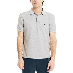 Nautica Men's Standard Classic Short Sleeve Solid Polo Shirt, Grey Heather, 3X-Large