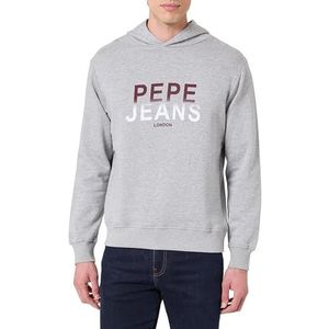 Pepe Jeans Heren M SEASONAL LOGO III HOODIE Sweatshirt, Grijs (MARL GREY), M, Grijs (mergel grijs), M