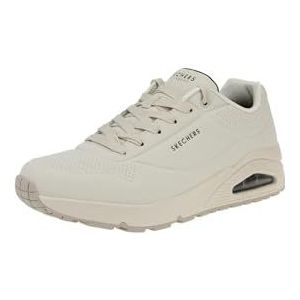 Skechers Uno Stand on Air heren Sneaker, Off White Durabuck Mesh, 46 EU