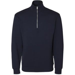 SELETED HOMME SLHEMANUEL ZIP HOGE NECK Sweat NOOS, sky captain, M