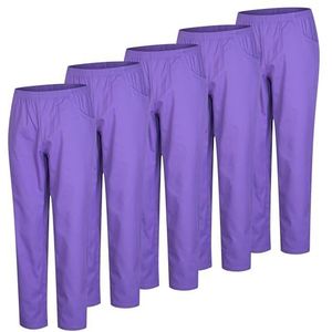 Uniformes gezondheidsbroek, uniseks, elastische band, 5-8312, Lila, S