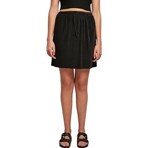 Urban Classics Dames dames geplooide mini rok rok, zwart, L