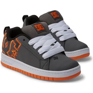 DC Shoes Court Graffik Sneaker jongens, Grijs Oranje, 35 EU